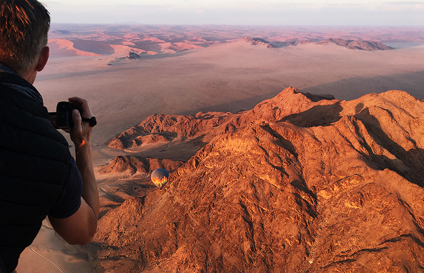 Truly the best way to experience the heart of the world’s oldest desert is with a hot air balloon safari